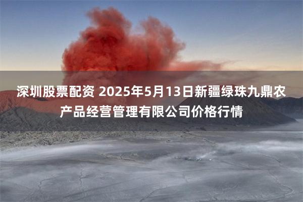 深圳股票配资 2025年5月13日新疆绿珠九鼎农产品经营管理有限公司价格行情